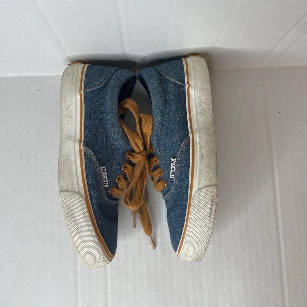 Hurley Little Kids Blue Denim Jean Lace Up Shoes Size 12 - Picture 5 of 9